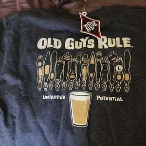 Old Guys Rule Gray T Shirt Short Sleeve
